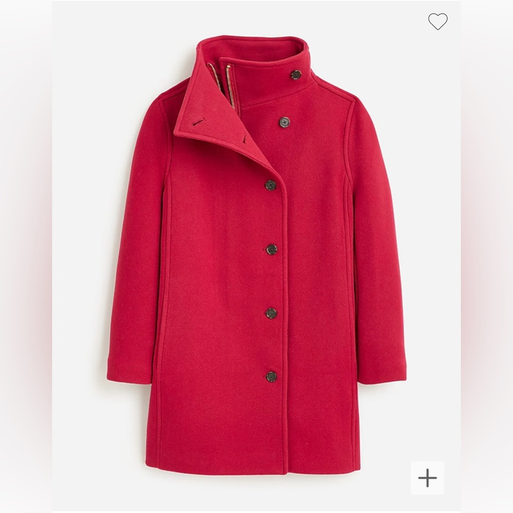 Navy J. Crew Villa coat in Italian stadium-cloth